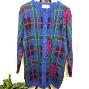 Ladies Fashion S.K.V.J. Vintage Floral Cardigan